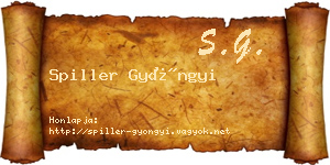 Spiller Gyöngyi névjegykártya
